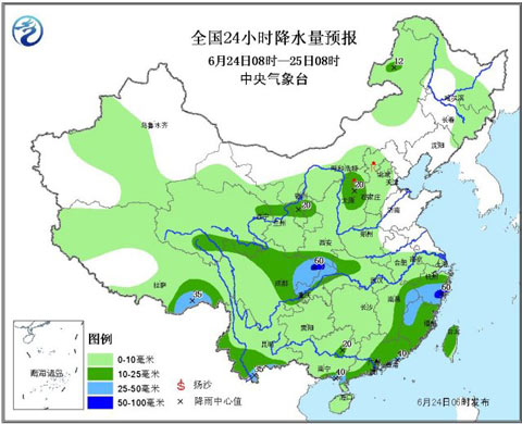 江南华南雨势减弱 华北东北仍多雷阵雨